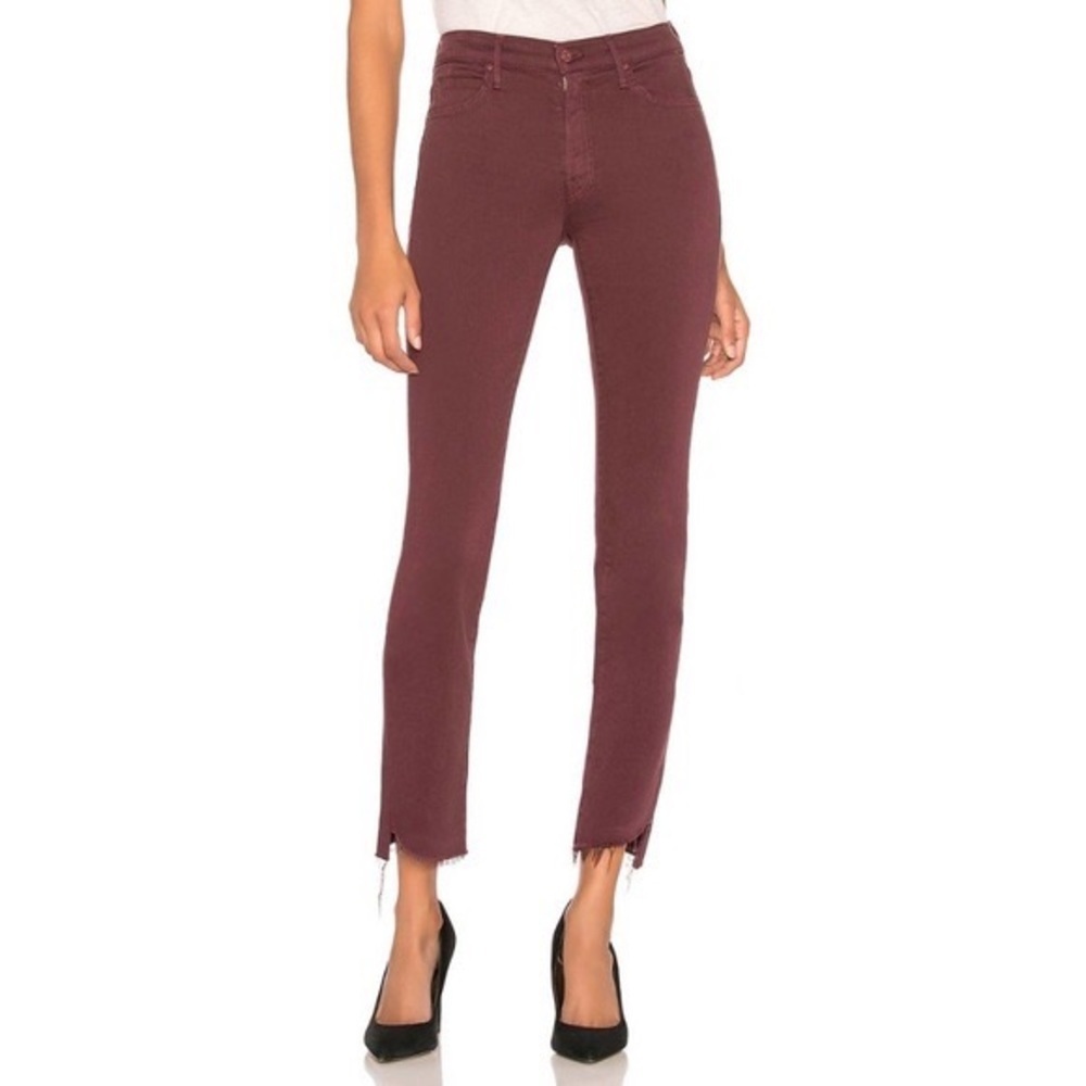 MOTHER Women's Skinny Jeans in Burgundy